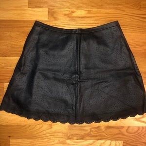 BCBG black matte pleather set - skirt